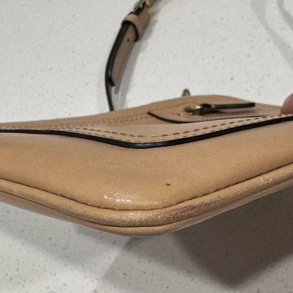 Coach Tan Leather North South Zip Crossbody - Picture 12 of 13